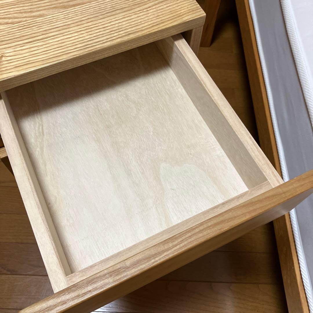 無印良品　タモ材　キャビネット
