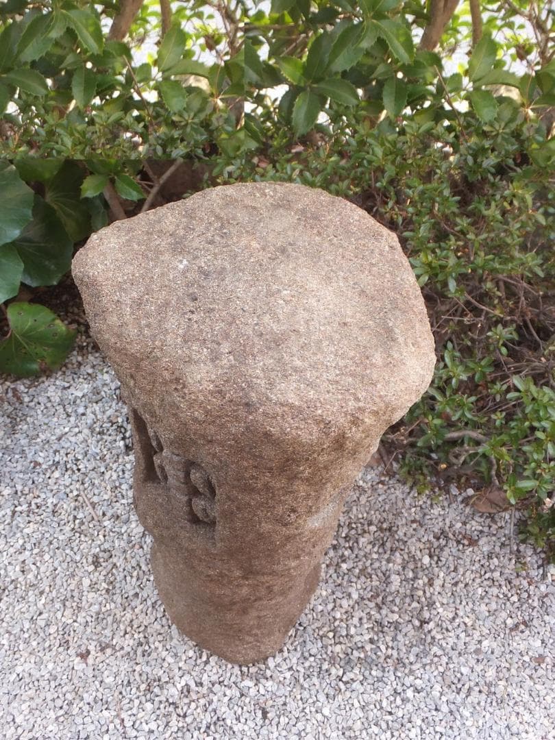 【天然石自然木型道しるべ灯篭】箱庭ガーデニング造園オブジェ置物