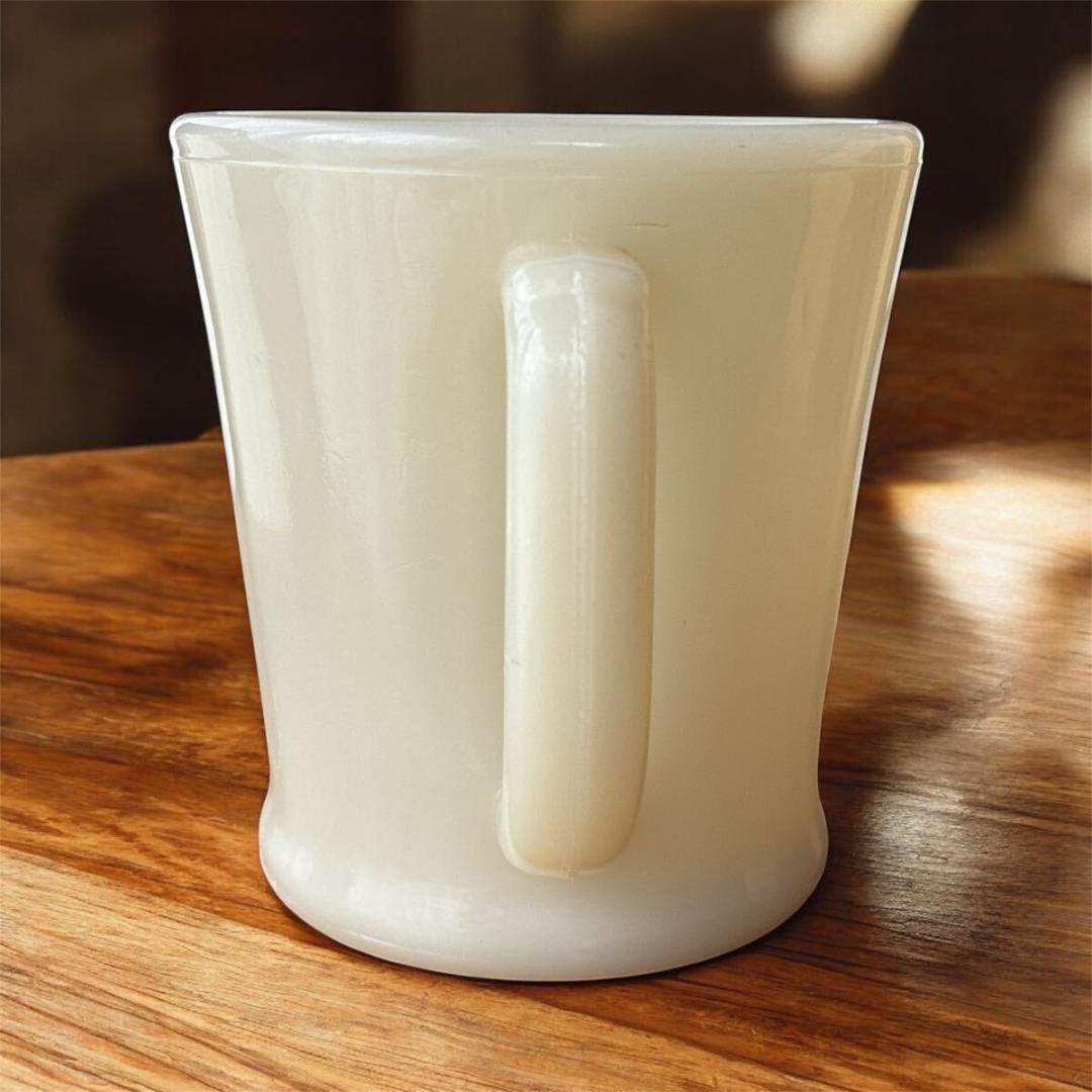 【GLASS刻印・1940s】ファイヤーキング マグ アイボリー Dハンドル