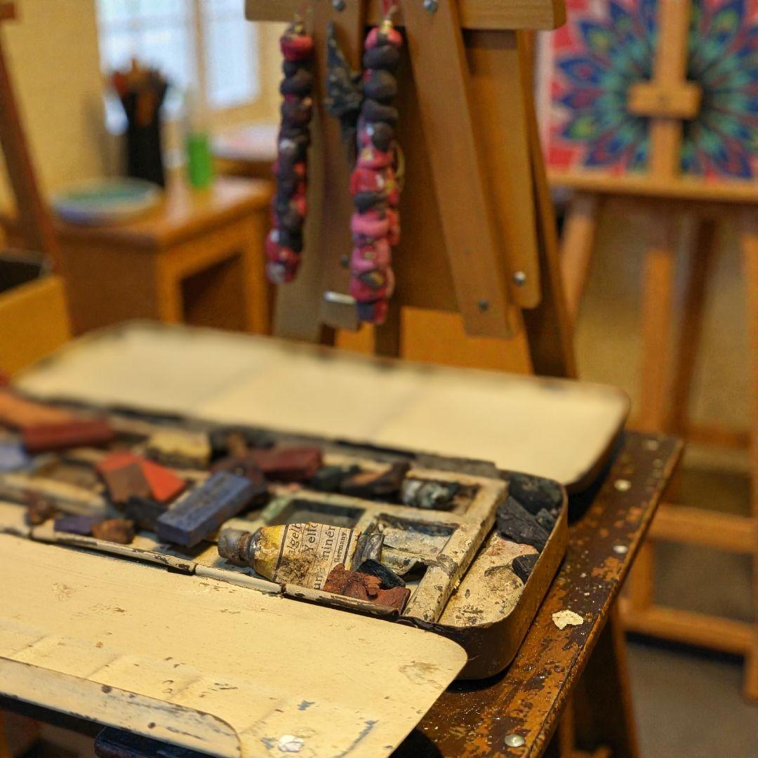 値引OK　フランスアンティーク　水彩絵具パレット 金属製　この良さが分かる貴方へ