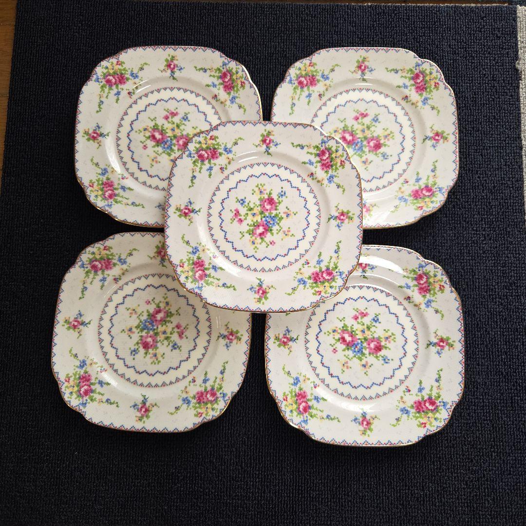 ロイヤルアルバートプチポワンシリーズ 23センチ×1 枚 ・17.5センチ×5枚