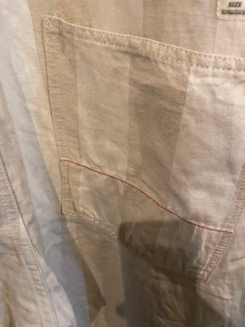 レア　アナクロノーム　ストライプ コットンオーバーオール サイズ32