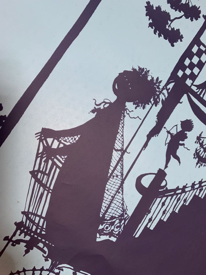 ヴィンブラッド　ビンテージ大型四季ポスターブルー春影絵の様で懐かしい！