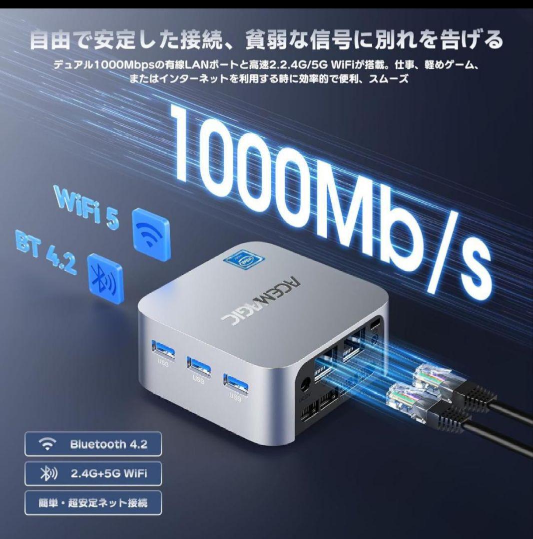 ミニPC　大3.4GHz 小型pc 12GB DDR5 RAM 256GB