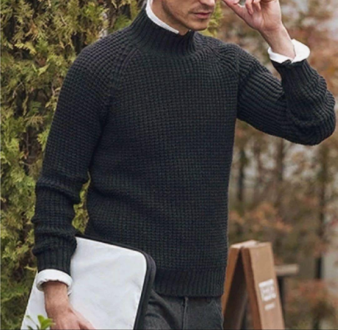 綺麗美品　超肉厚　wjk ハードワッフル　ハイネックニット　セーター　L