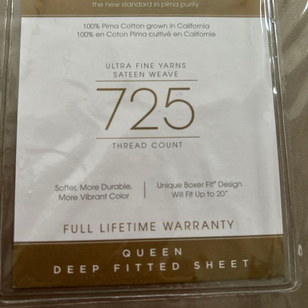 WAMSUTTA 725 thread count クイーンサイズボックスシーツ
