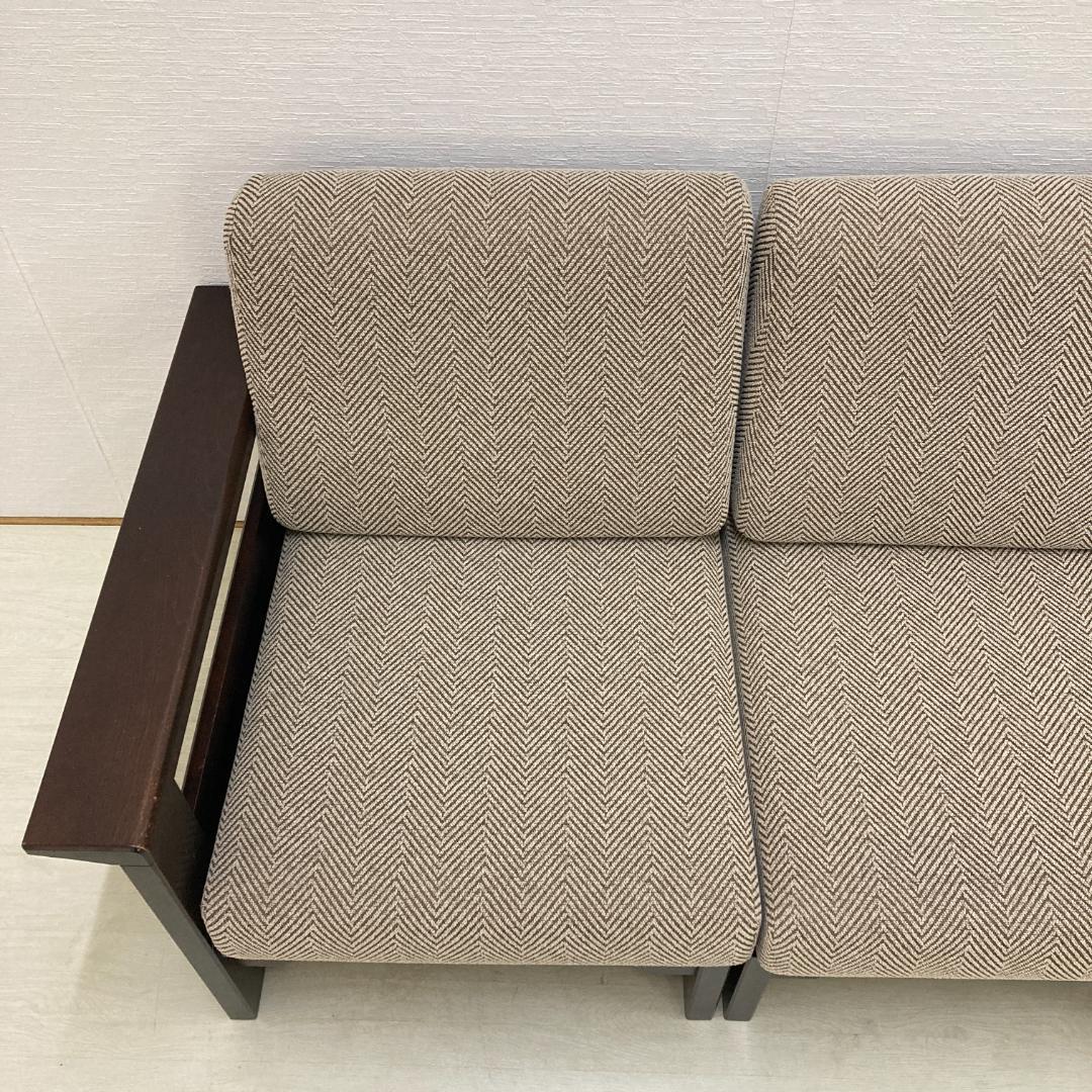 北海道民芸家具　飛騨産業　３人掛けソファ　セパレート