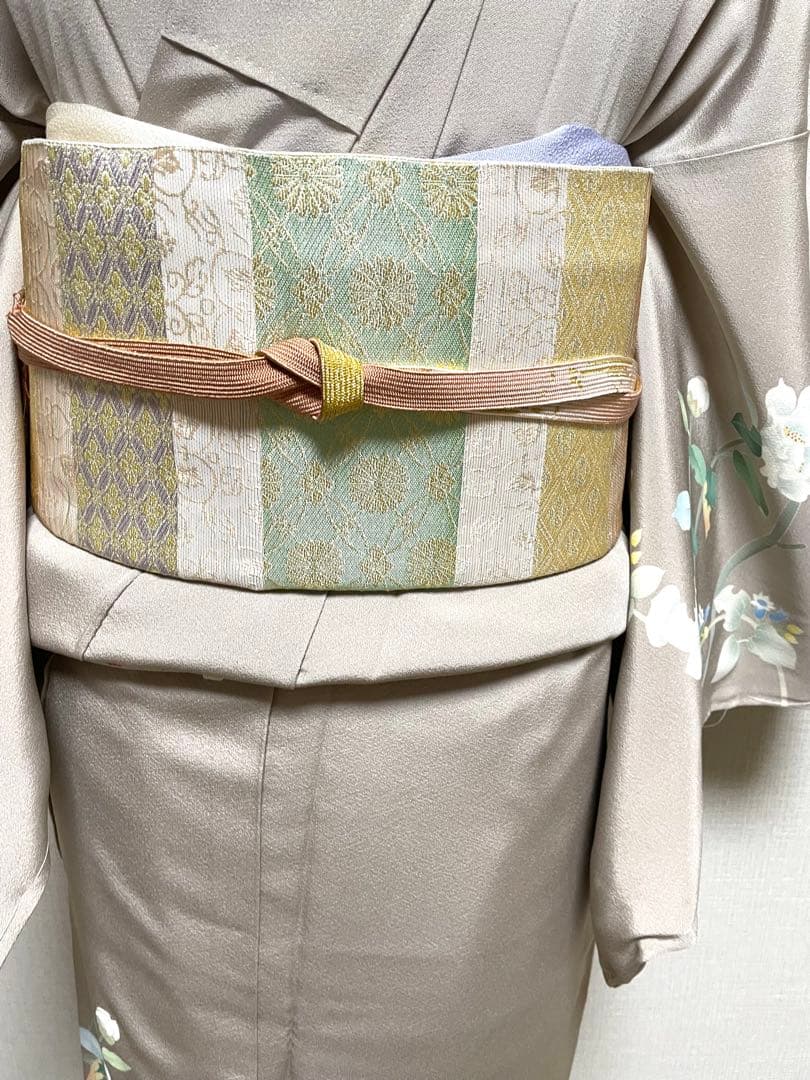 ♣️訳ありお値打ち　未使用　作家もの正絹　袷　友禅訪問着　身丈（肩から）159㎝