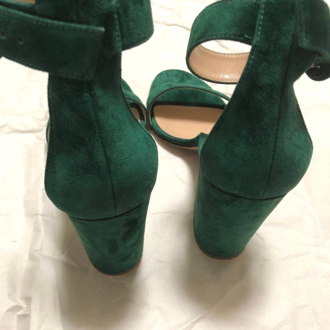 GianvitoRossi ジャンヴィットロッシ　スエード　サンダル　グリーン