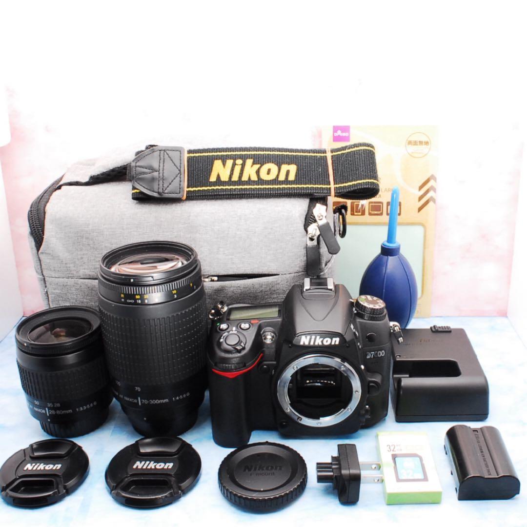 Nikon D7000☆一眼レフカメラ☆超望遠付Wレンズ☆バッグ付☆S数極少