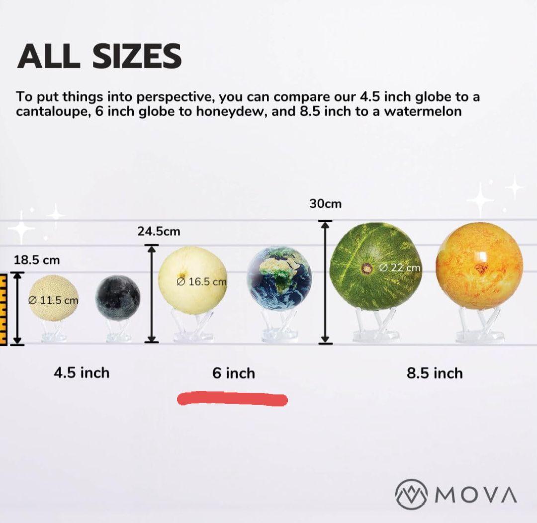 【定期値下げ商品】ムーバ　グローブ MOVA Globe 6インチ 地球儀 G