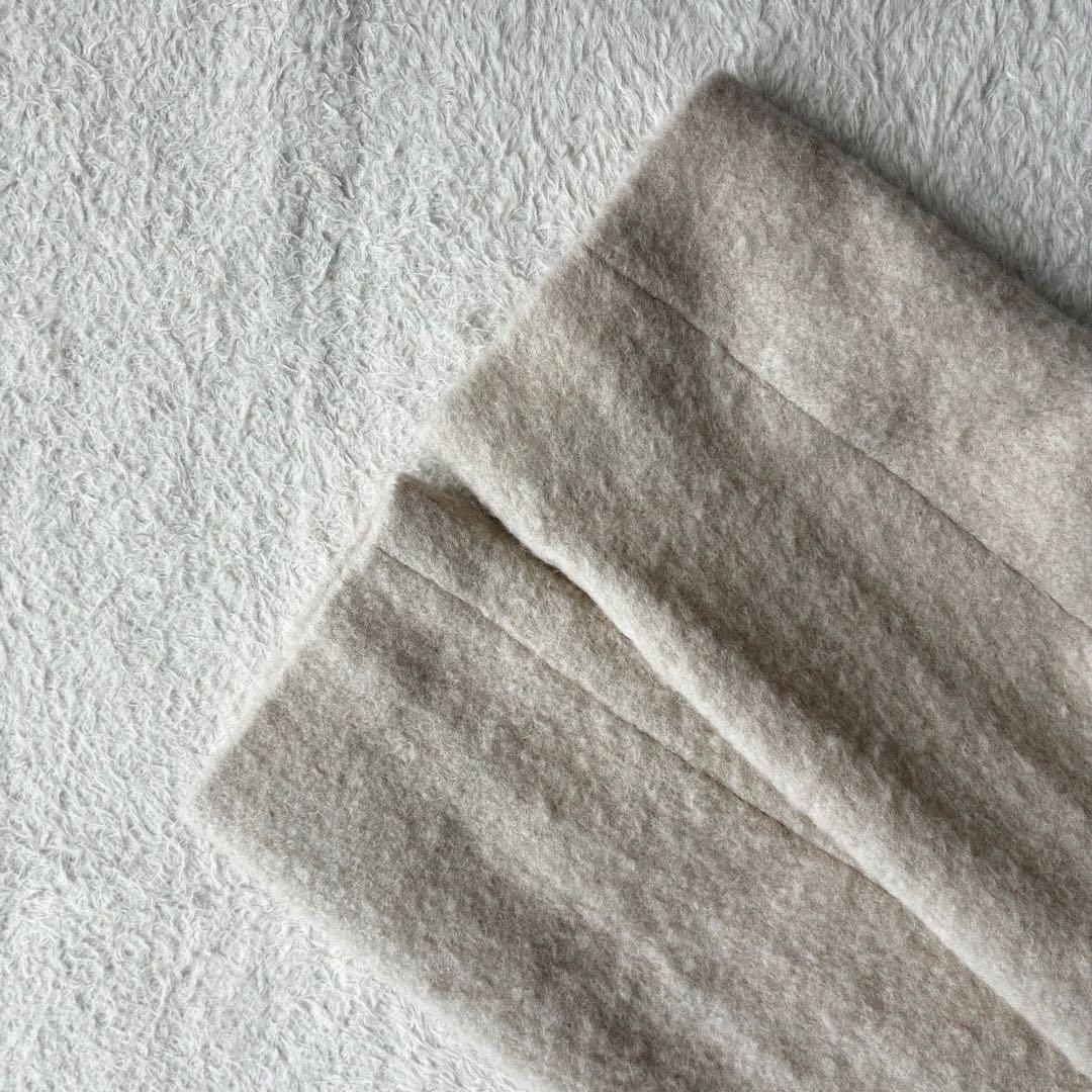 極美品 シンプリシテェ 24AW ブークレーノーカラーミドルコート ふんわり