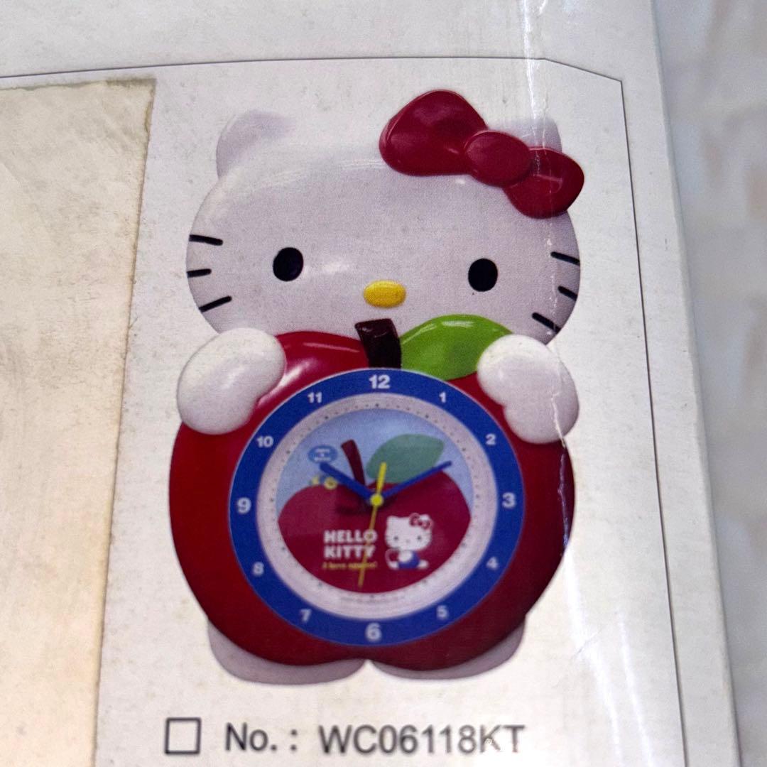 HELLO KITTY ハローキティ りんご 振り子時計　箱付き