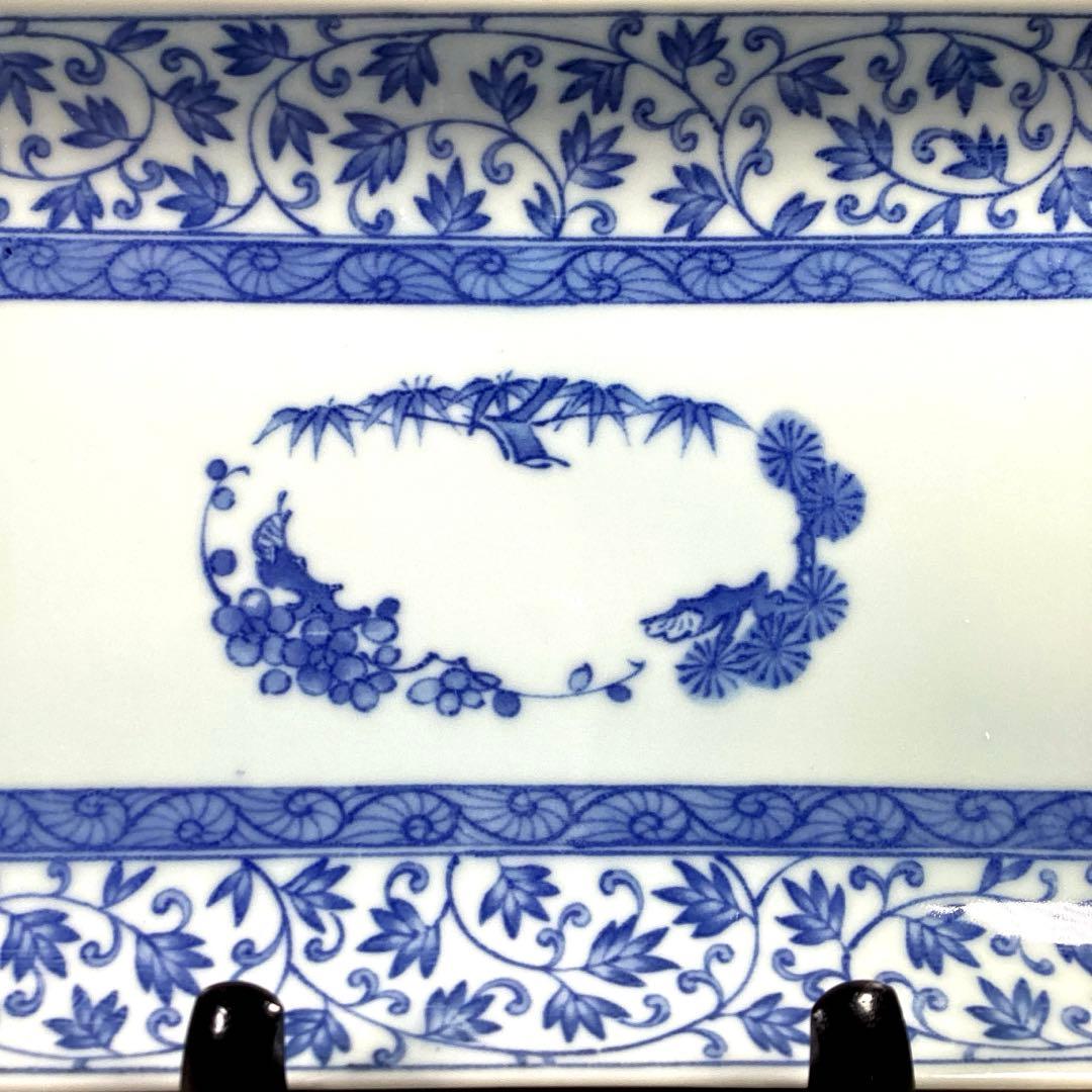 『メルうー特価』　龍峰　竹斎　『花風流　古伊万里唐草』　長皿　5枚