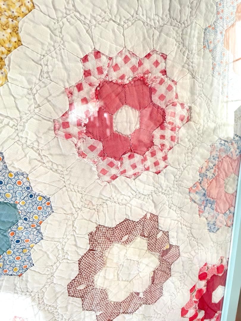 KWBTさま確認用になります。アンティークキルト窓枠フレームリバーシブル·͜· ♡