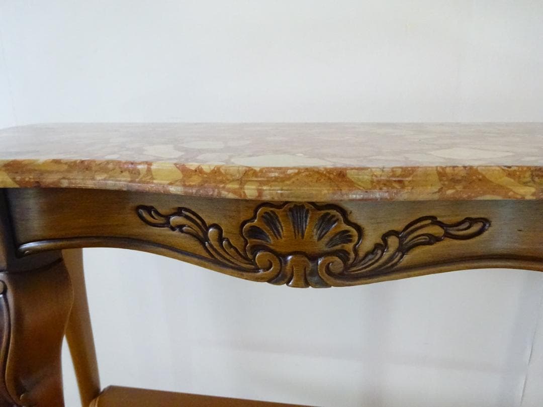 Tinajo　コンソールテーブル　花台　電話台　大理石天板　高級　美品　①