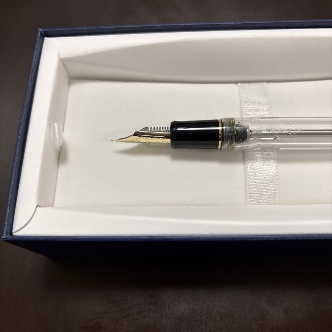 《*え様 PILOT カスタム823 透明軸　F 細字 パイロット