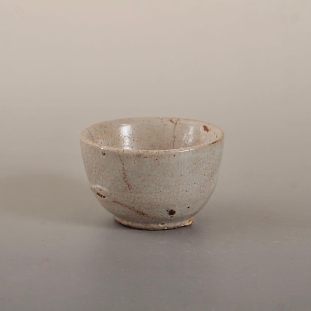 李朝 盃 ぐい呑み 酒器 小貫入 古美術 朝鮮美術 古道具 アンティーク