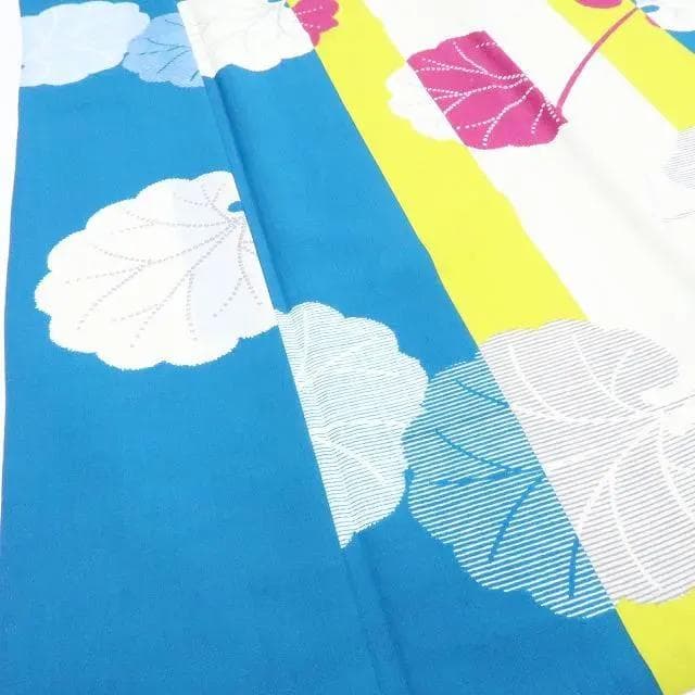 Y3111◆美品 撫松庵謹製 セオアルファ 薄物 縞 蕗 浴衣 洗える夏着物