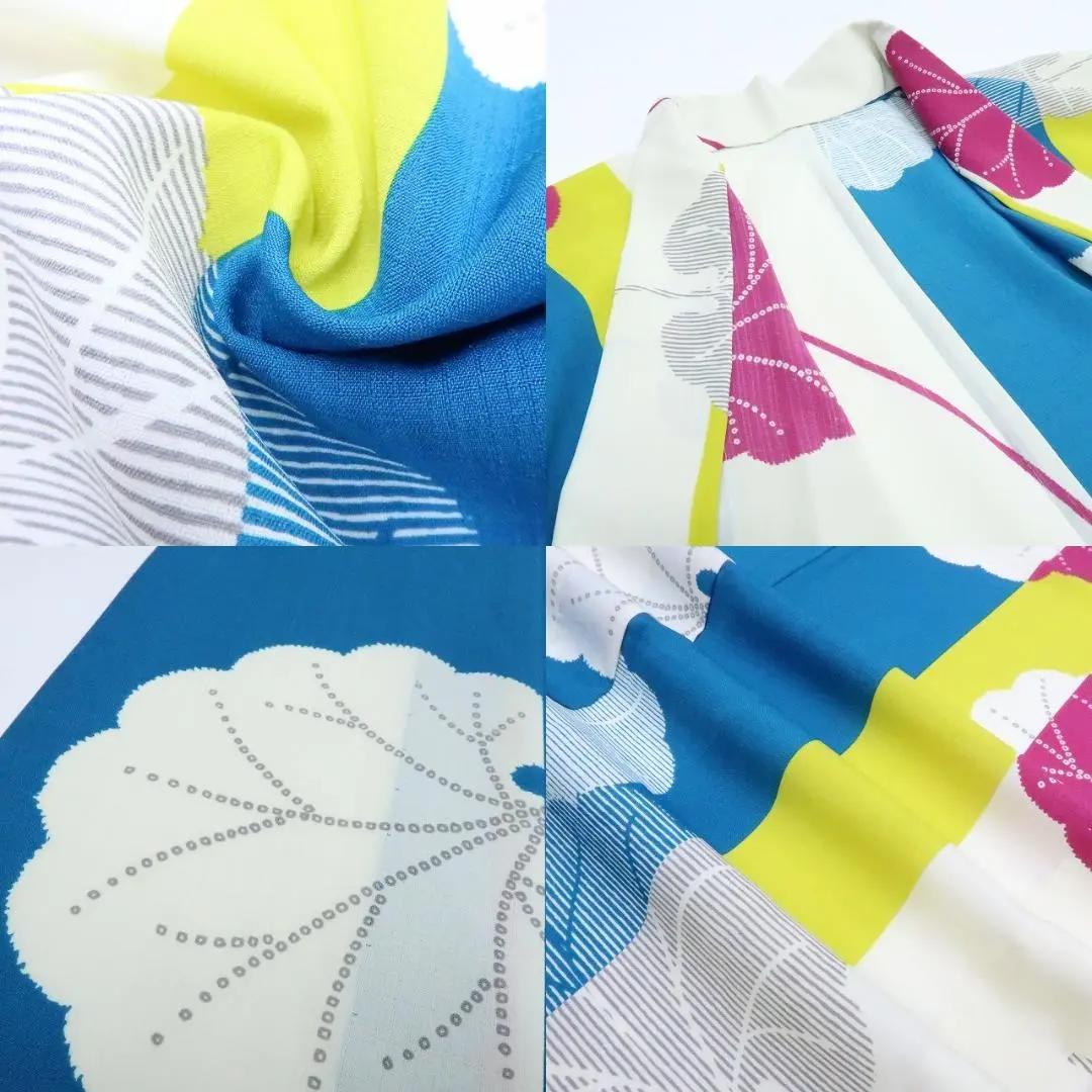 Y3111◆美品 撫松庵謹製 セオアルファ 薄物 縞 蕗 浴衣 洗える夏着物