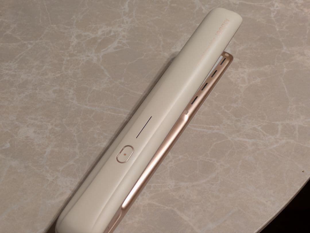 Kiboerヘアアイロン ホワイト/ゴールド