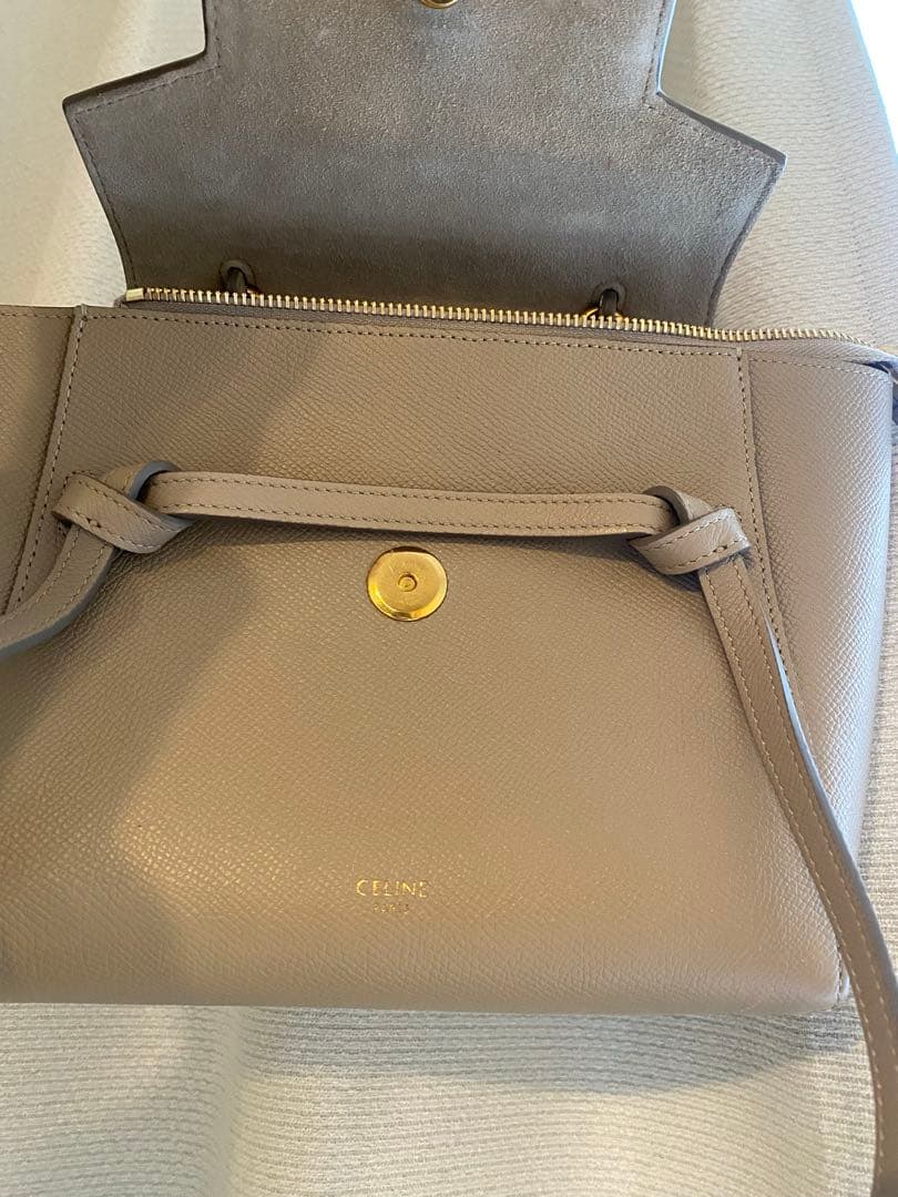 CELINE セリーヌ グレー ベルトバッグ　ショルダーバッグ