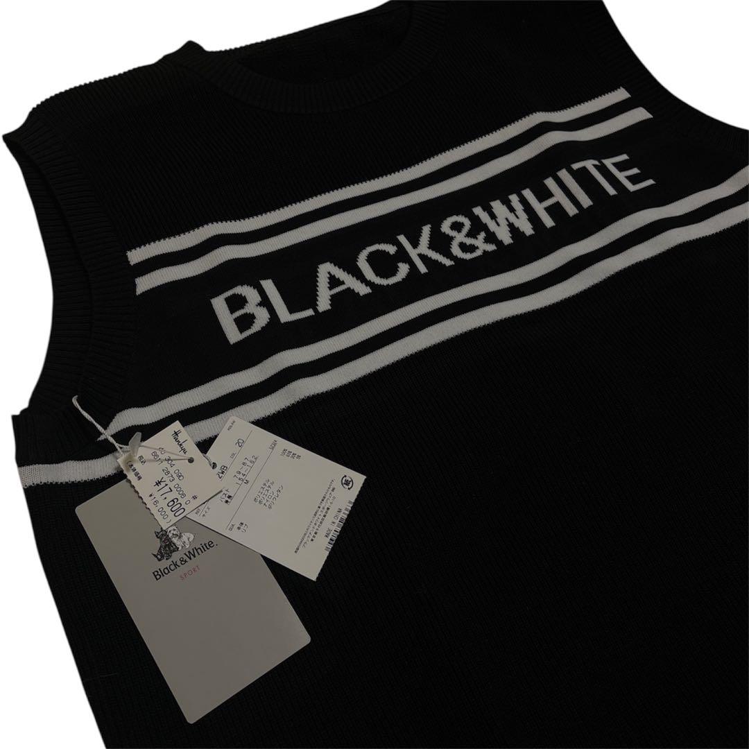 BLACK&WHITE ノースリーブニットベスト