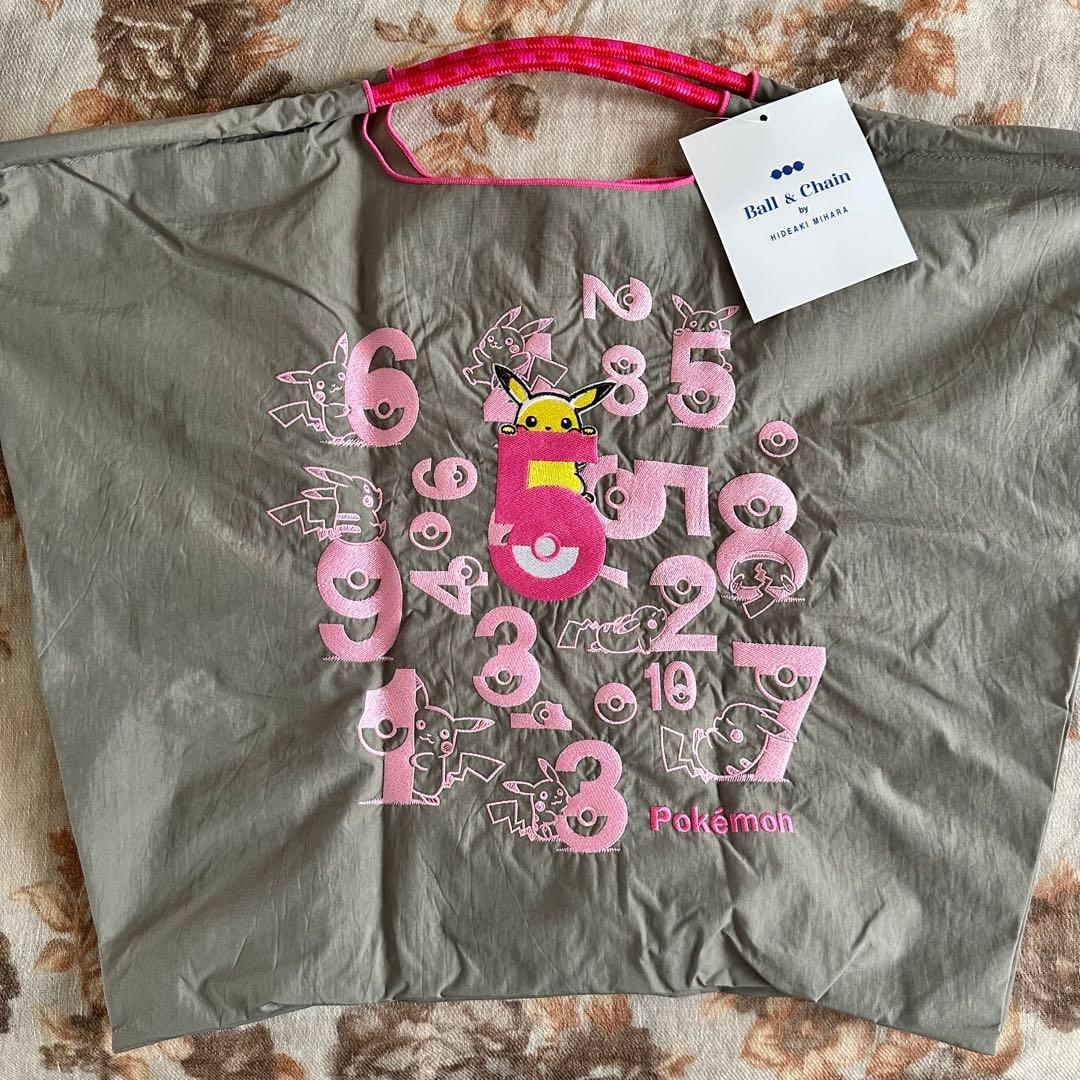 ボールアンドチェーン×ポケットモンスター エコバッグ F/GRAY L
