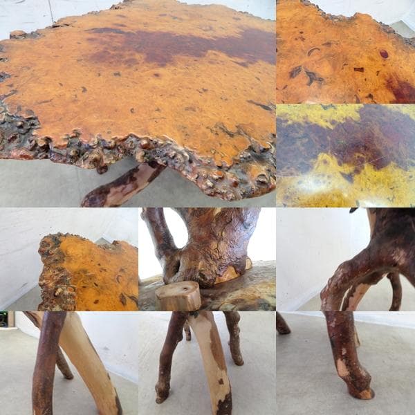 希少一点物■最高級■花梨■無垢一枚板■瘤杢■飾り棚■ディスプレイテーブル■