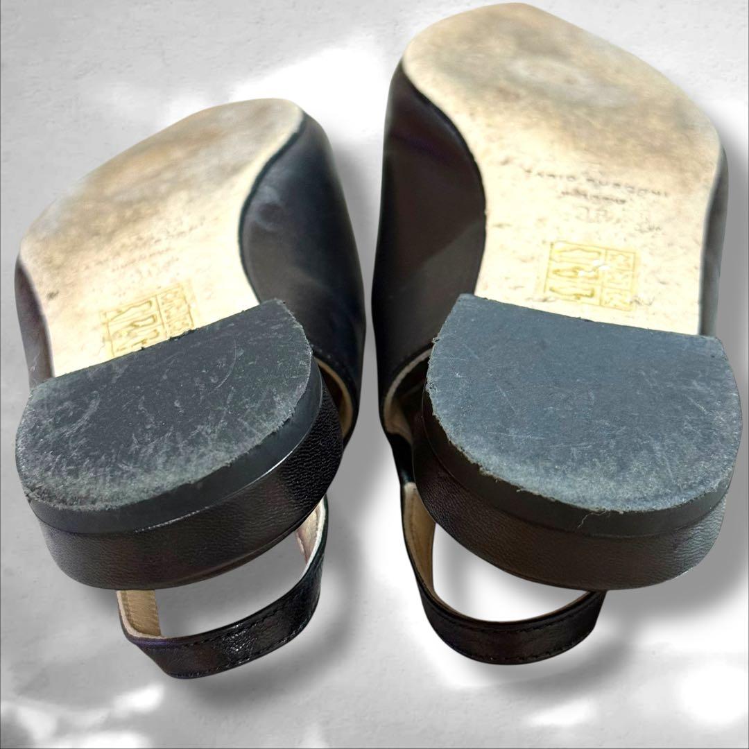 ファビオルスコーニ　ポインテッドトゥ　メリージェーン　レザー　ブラック　23㎝