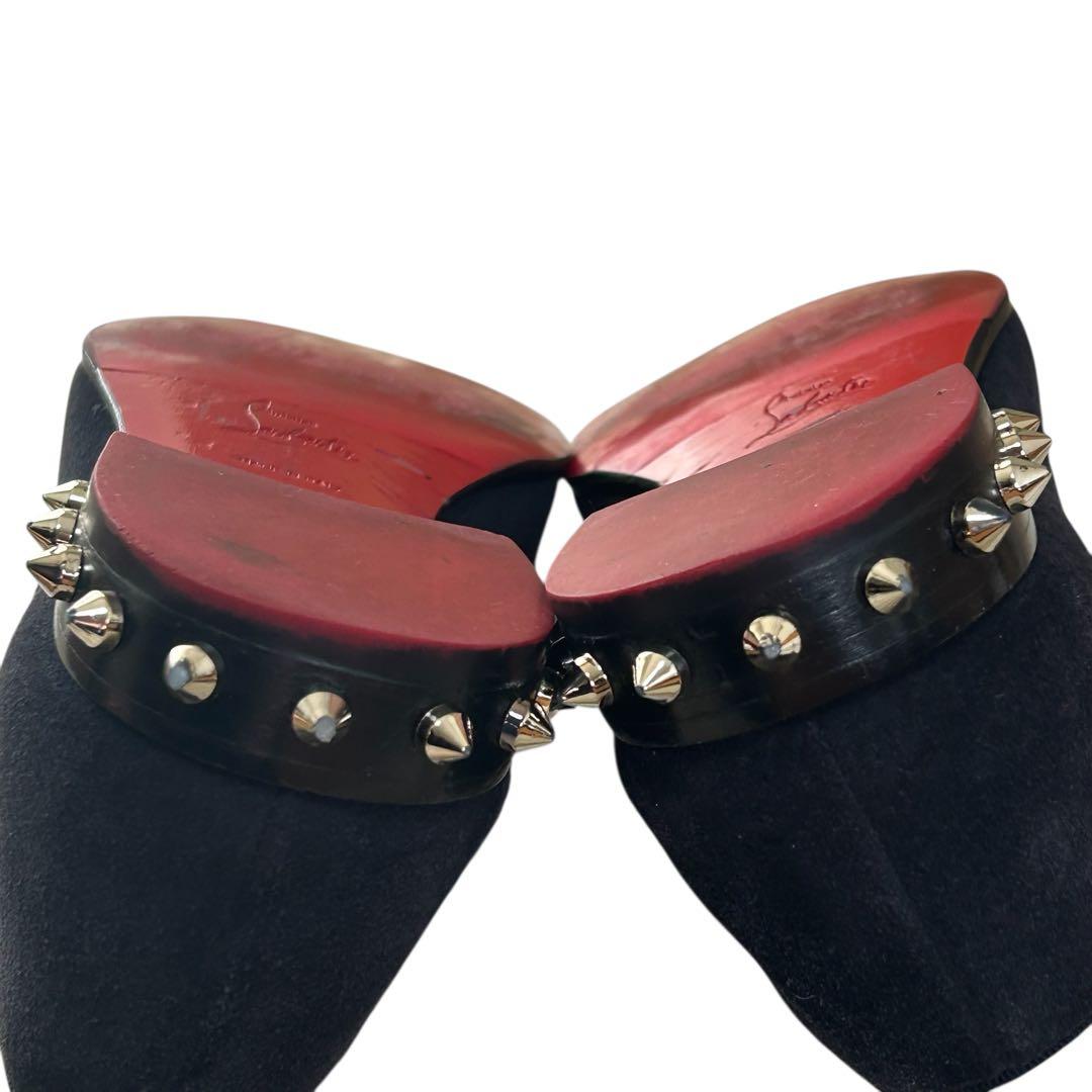 ナオキング クリスチャンルブタン スエードスリッポン ネイビー26cm