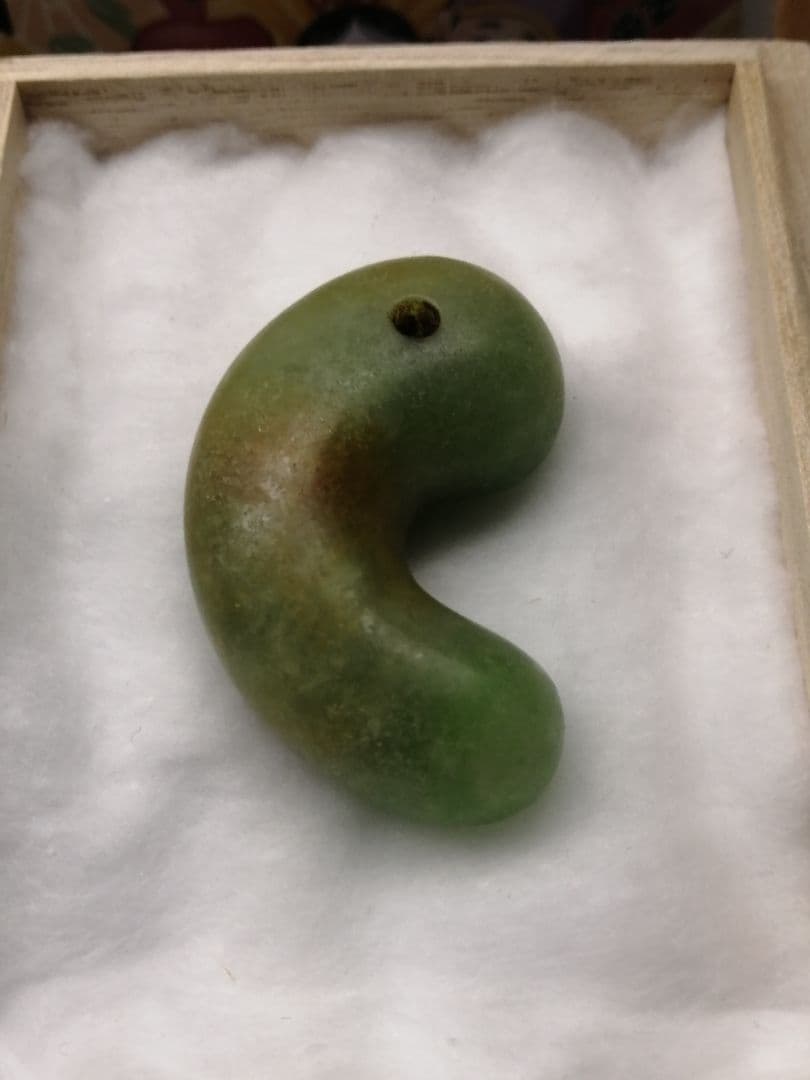 ★古墳期『糸魚川翡翠勾玉』出土品。5.0cm【超琅玕翡翠】最高峰の巨大勾玉です。