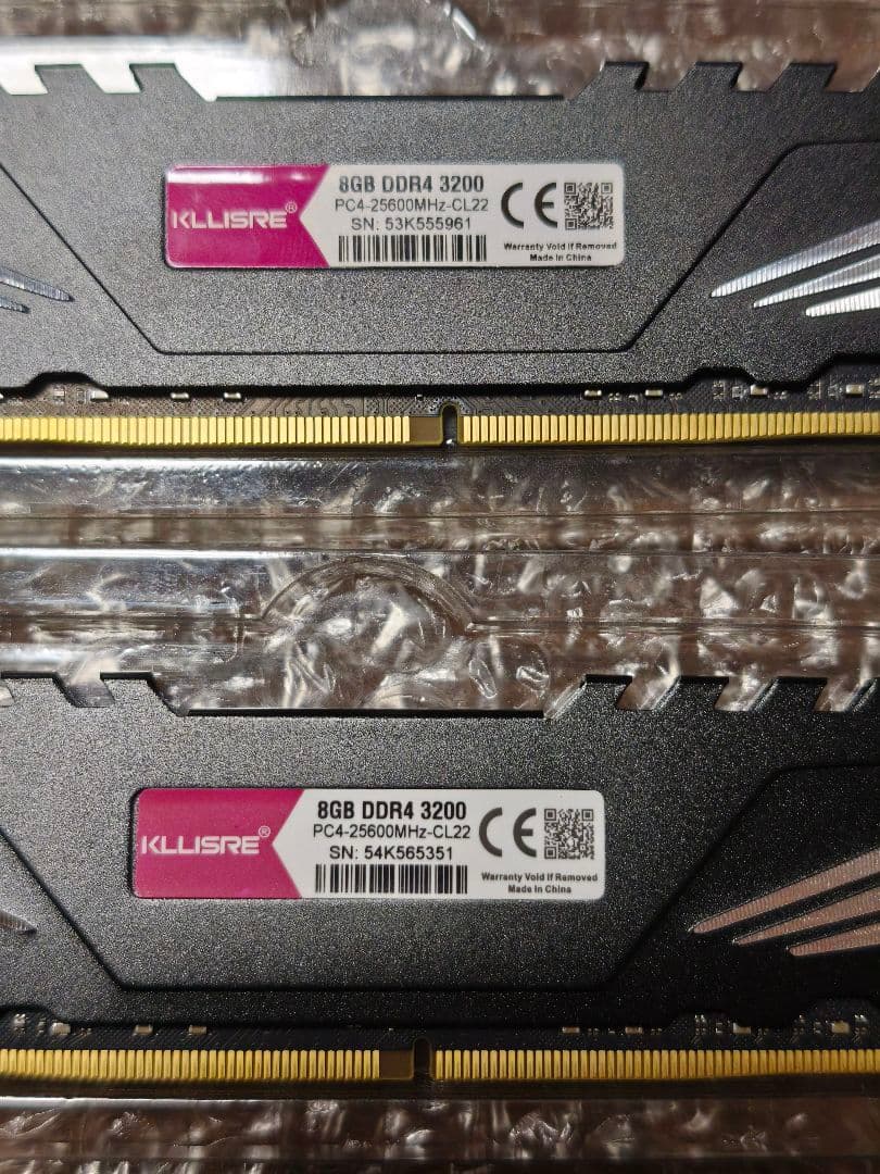 KLLISRE DDR4 16GB 8GBx2 3200MHz PCパーツ