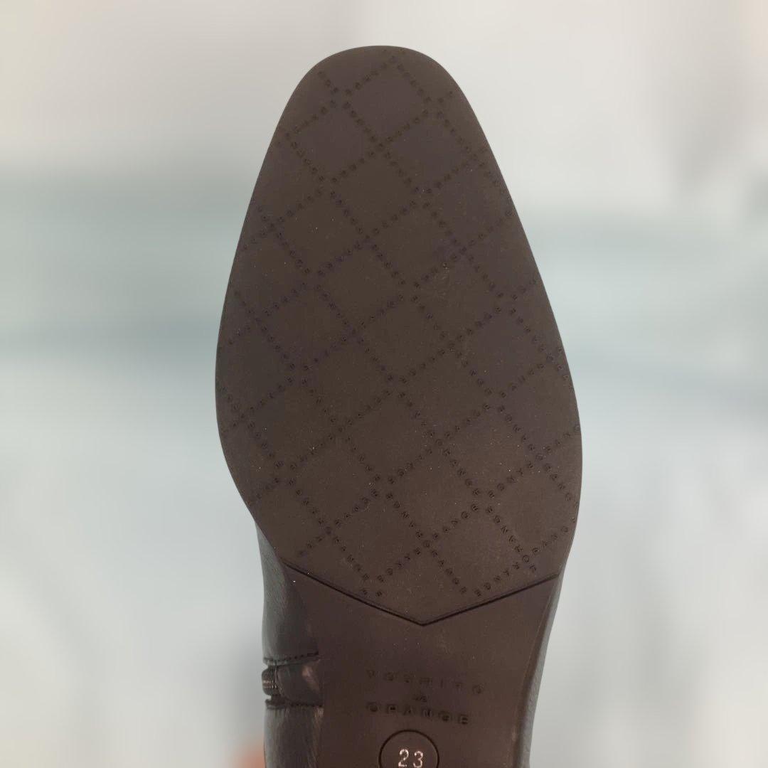 ヨシトデオランジェ　黒レザーショートブーツ　23センチ