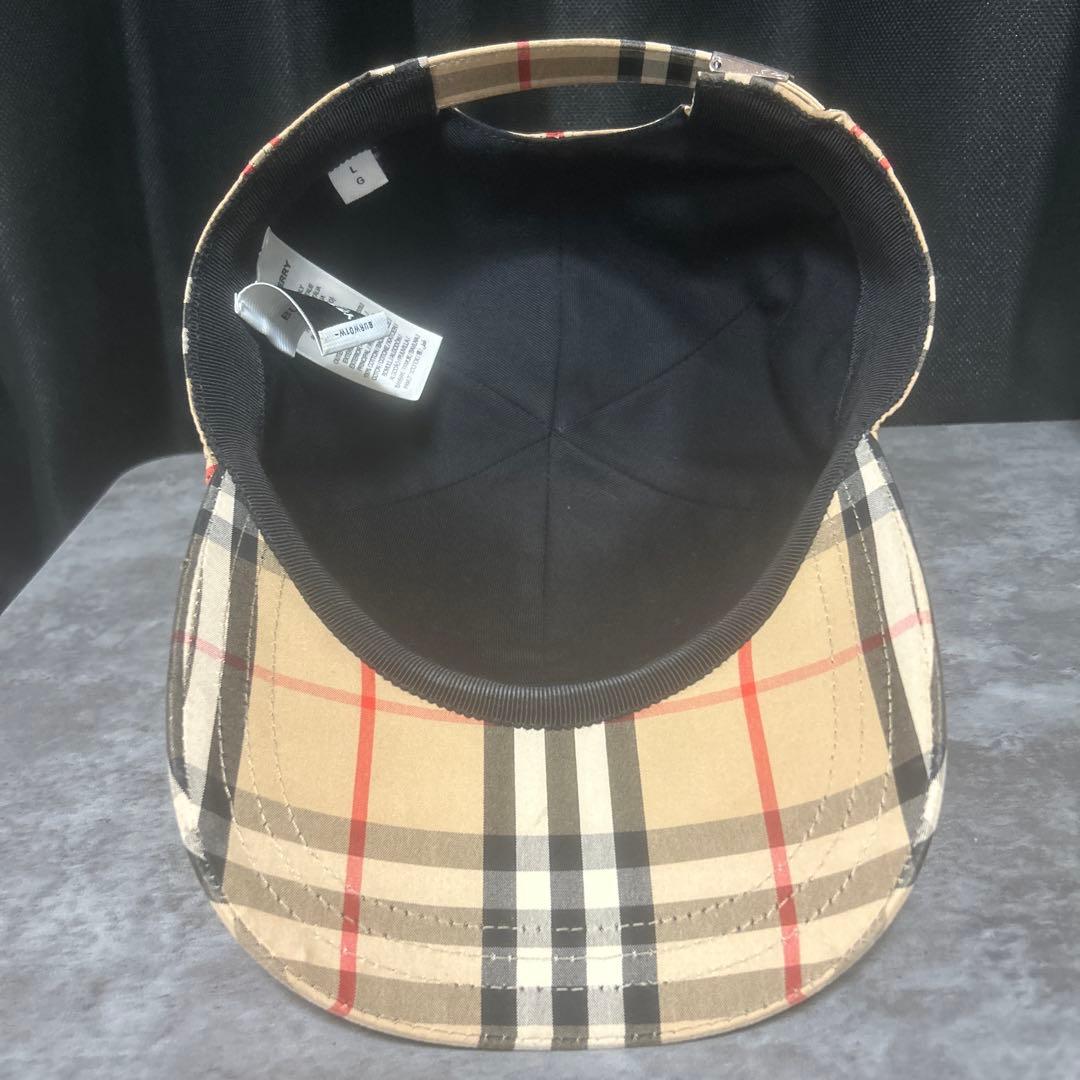 BURBERRY チェック柄 ベースボールキャップ Lサイズ