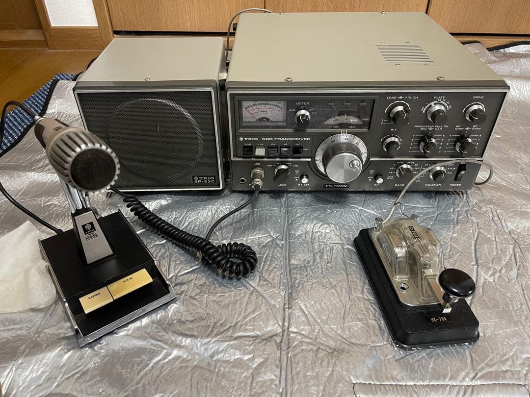 アマチュア無線機、TS-520V 、HF SSBトランシーバー(ジャンク)