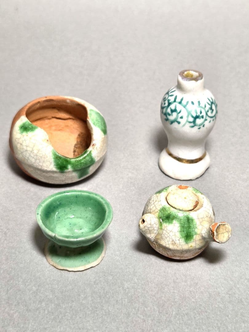 古い小さな雛道具　食器　お供え物　いろいろ