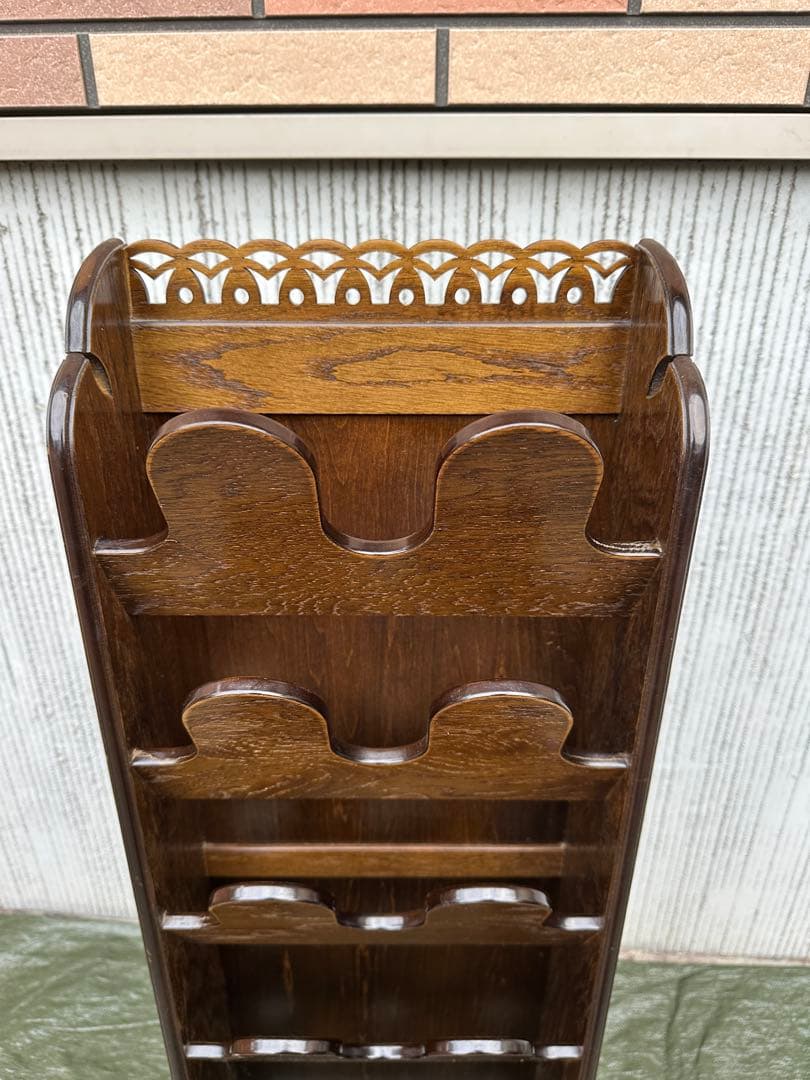 【スリッパラック】パリの雑貨屋　インテルナ南條　オーク材　国産　アンティーク◎