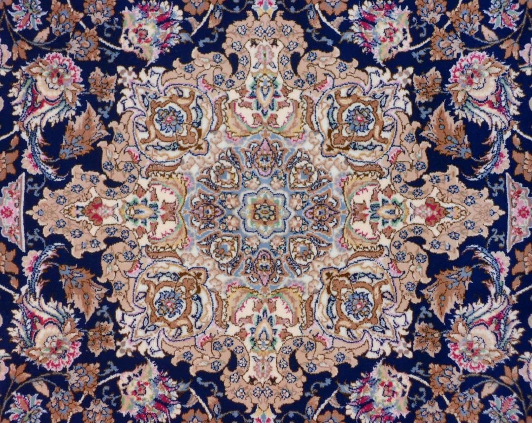 170万ノット！輝く、多色織絨毯！本場イラン産100×150cm-200781