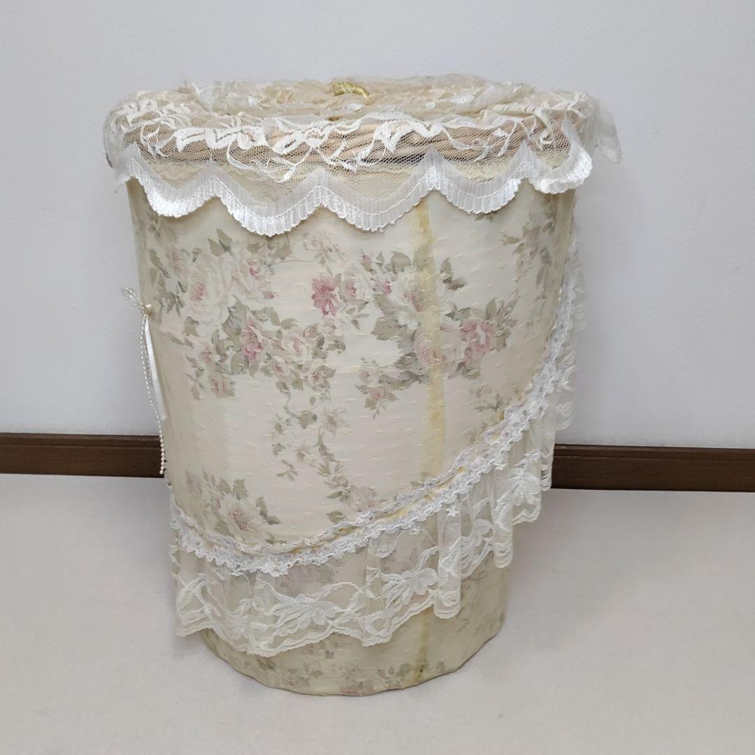 レースダストボックス 蓋付き 大型 高さ48cm 装飾 おしゃれ 送料無料