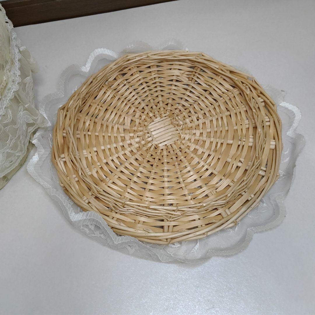 レースダストボックス 蓋付き 大型 高さ48cm 装飾 おしゃれ 送料無料