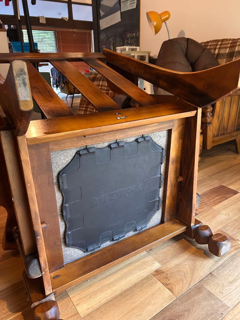 カリモク 木製 1人掛けソファ出品①