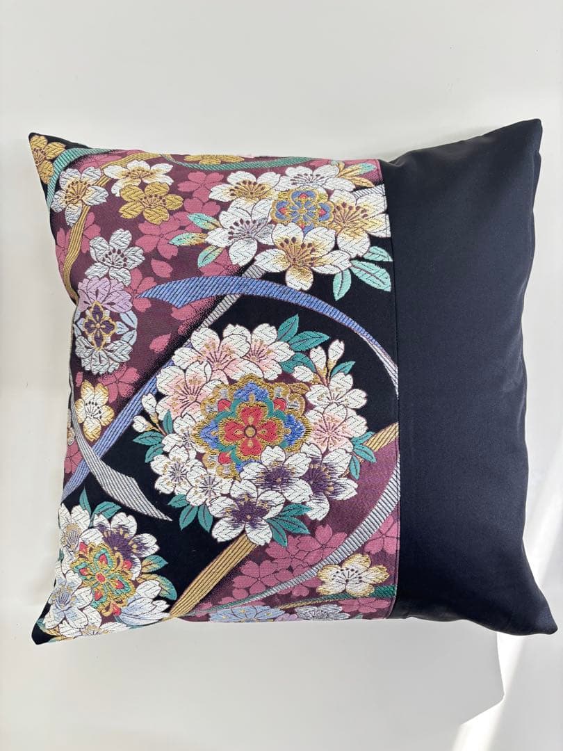 帯リメイク｜タペストリー＆クッションカバー セット｜和モダンインテリア｜一点物