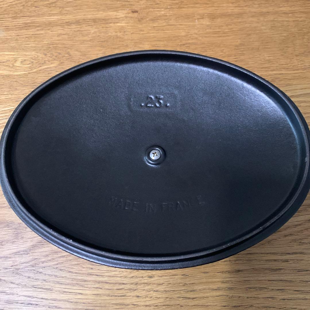 ストウブ　オーバルホットプレート　23cm ブラック