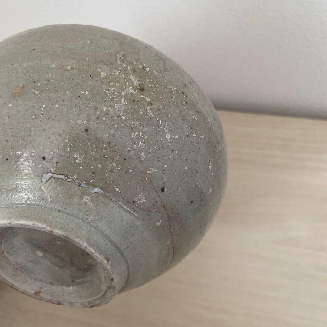 李朝 白磁 小壺 高さ11cm 花入