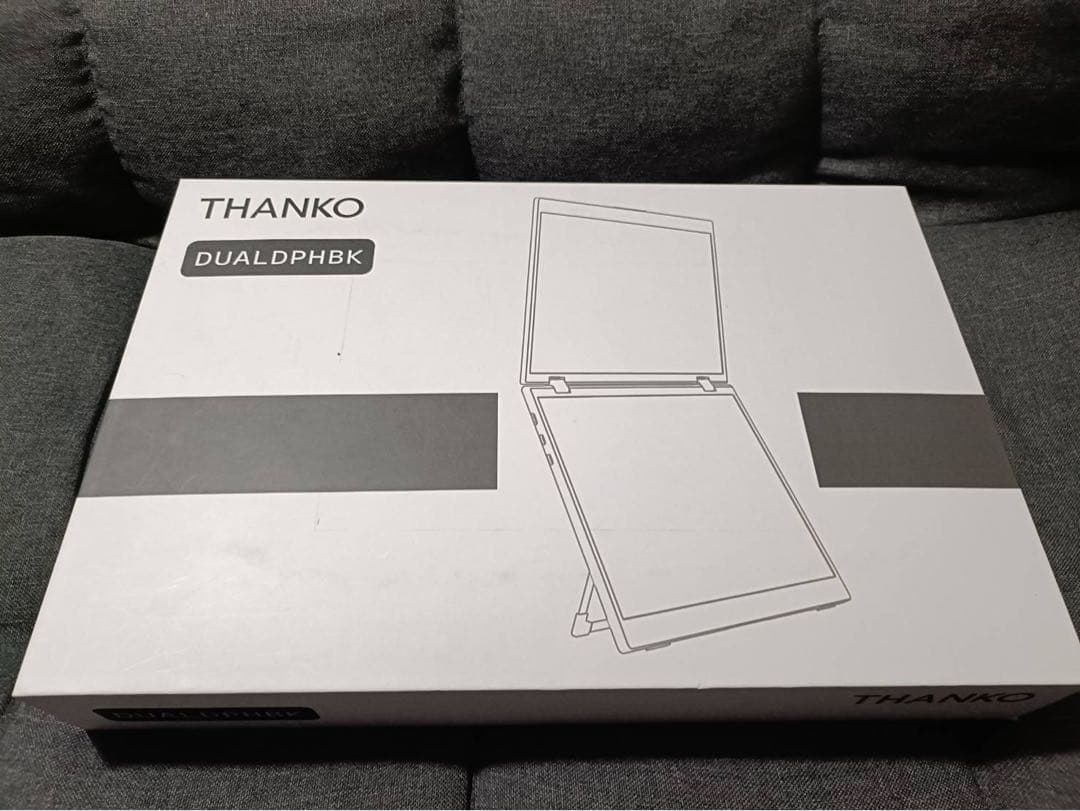 THANKO上下2画面拡張ポータブルモニター DUALDPHBK 15.6インチ