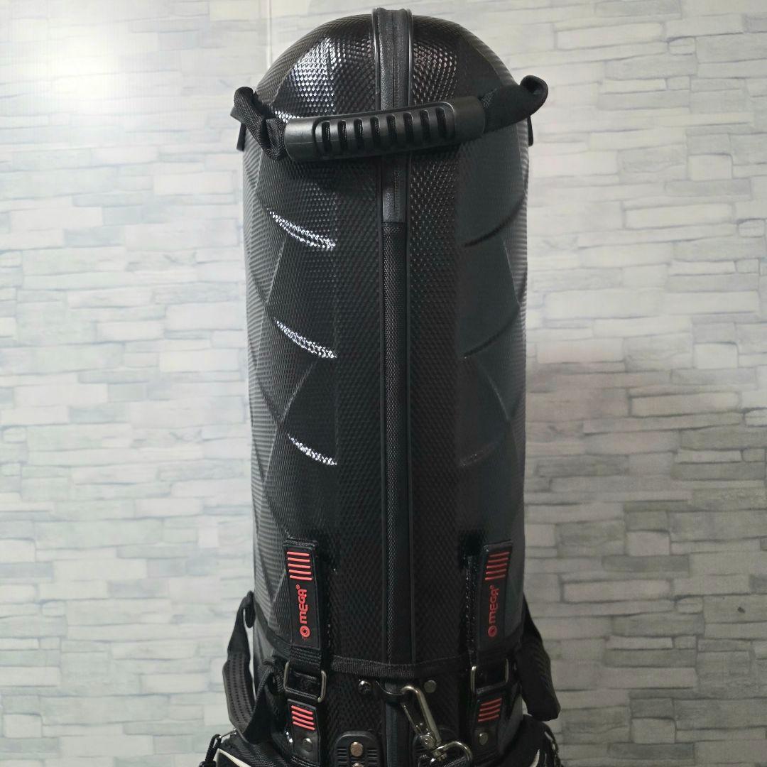 極美品 MEGA GOLF キャスター付 ハードケース キャディバッグ ブラック