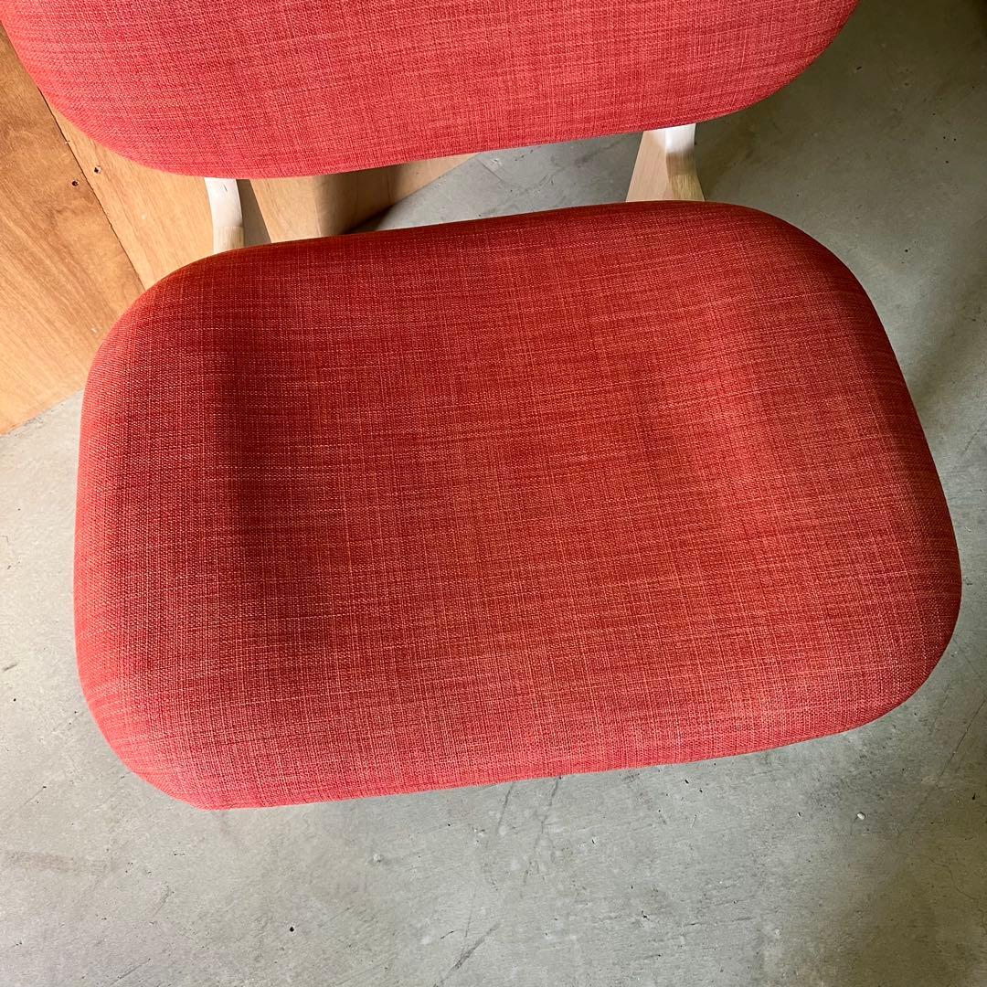 ☆人気☆ リビングダイニング1人用チェア　リラックスワイドNシールド　オレンジ