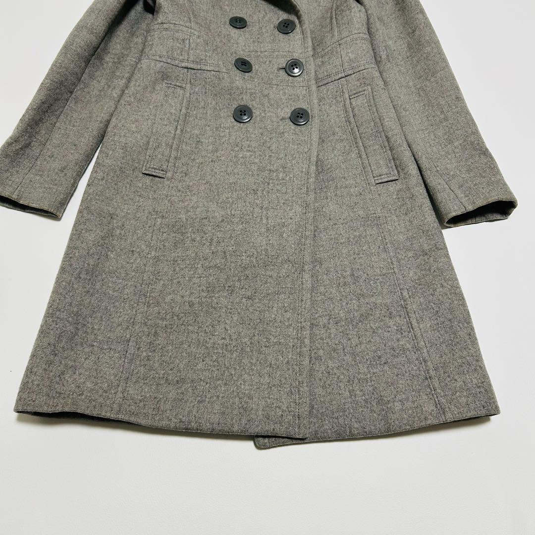 バーバリーブルーレーベル ウールコート グレー ノバチェック 40