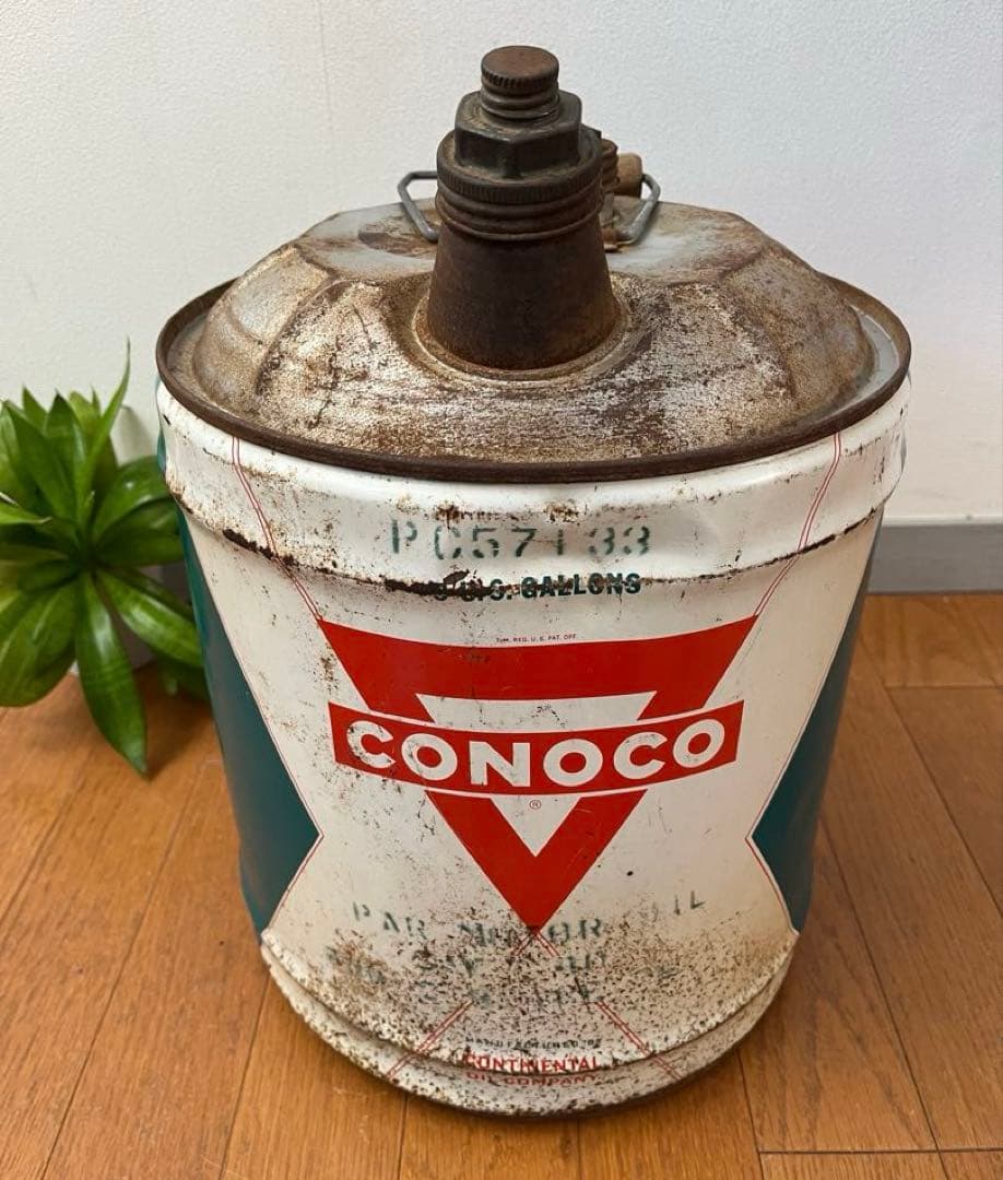 USA ヴィンテージ　CONOCO オイル缶　ガロン缶1950's 60's